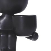 ziyahi Ceramic Flower Pot Human Flower Vase Plant Pot Planter Black 10x9x6cm