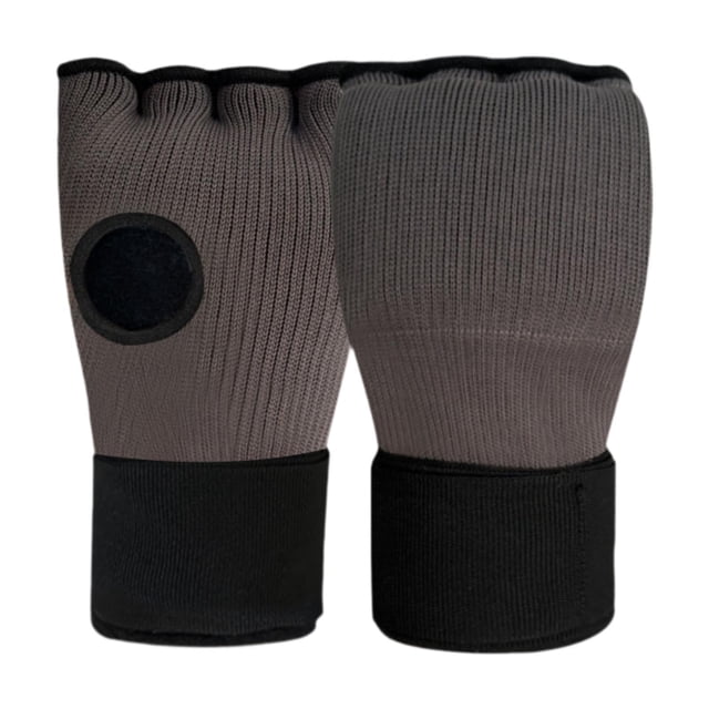 jinwen Gants de Boxe Demi-Doigts pour Sparring MMA Muay Thai Gris Foncé