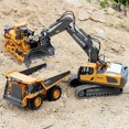 thumbnail image 2 of Children 2.4g Remote Control Excavator Rc Model Car Toys Dump Truck Bulldozer Engineering Vehicle Christmas Birthday Gifts, 2 of 4