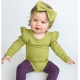 thumbnail image 3 of Newborn Baby Girl Boy Ruffled Long Sleeve Romper Solid Color Casual Bodysuit Spring Fall Clothes, 3 of 6