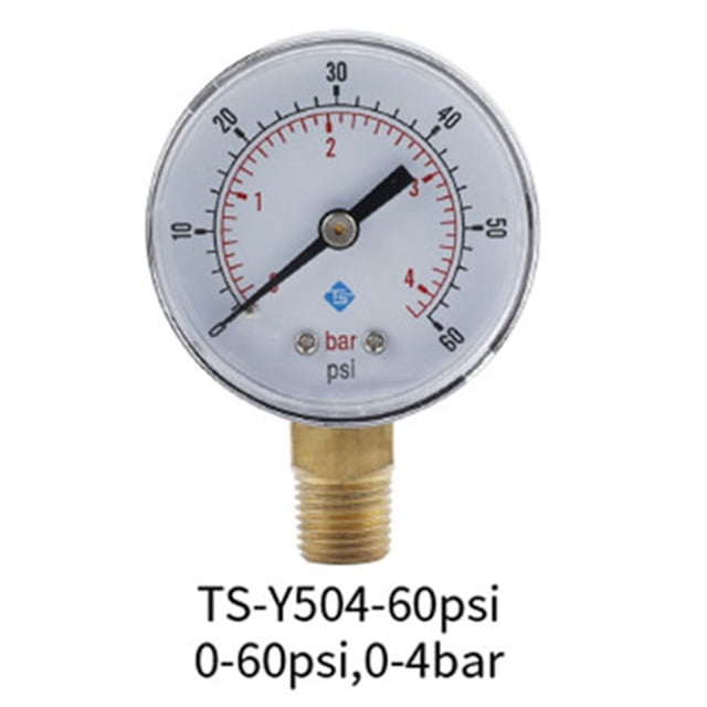 Manomètre de Pression d'Air BSPT 1/4 Pouce pour Eau, Air et Huile, pour Montage Radial