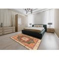 thumbnail image 4 of Ahgly Company Indoor Square Abstract Sandy Brown Abstract Area Rugs, 4' Square, 4 of 6