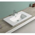 thumbnail image 3 of American Imaginations 24.16-in. W 1 Hole Ceramic Top Set In White Color - Overflow Drain Incl. AI-30558, 3 of 9