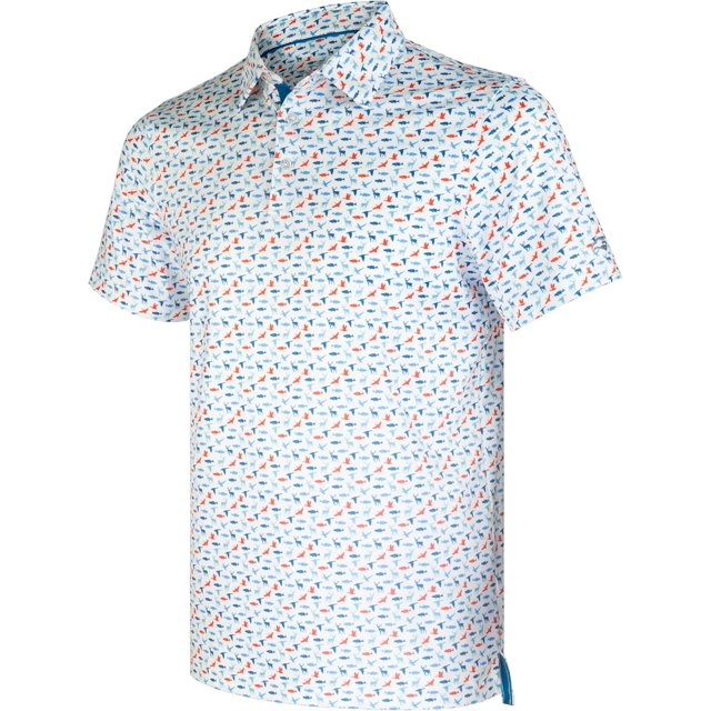 Polos de Golf pour Hommes à Manches Courtes, Évacuation de l'Humidité, Coupe Sèche, Motifs Imprimés, Polo de Performance à Col, Polos de Golf pour Hommes