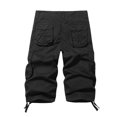 thumbnail image 3 of FAIWAD Men's Casual Elastic Waist Zipper Multi-Pockets Short Pants Drawstring Hem Loose Outdoor Shorts, 3 of 6