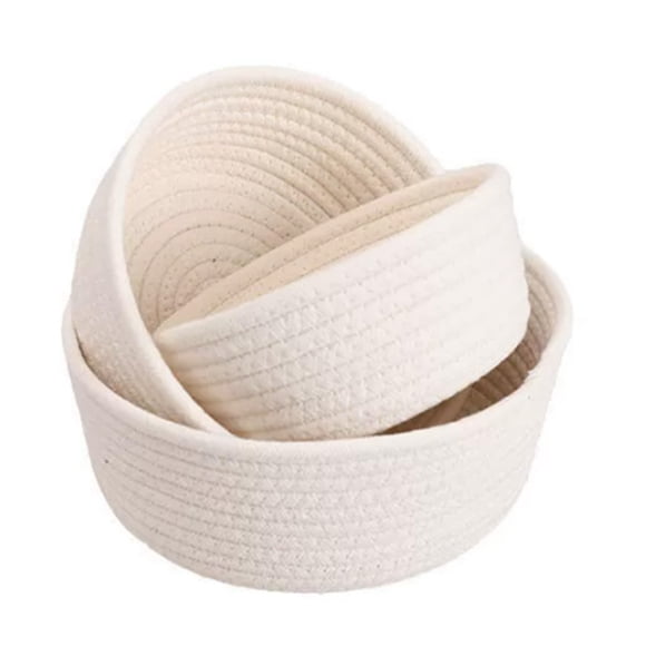 Panier de Rangement en Corde Tressée à la Main, Pliable et Lavable, Cadeau de Décoration., JKODE