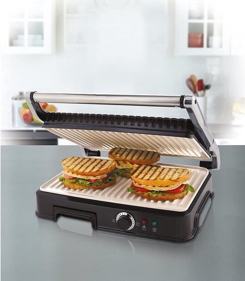 Oster DuraCeramic Panini Maker & Grill, White