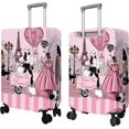 thumbnail image 5 of Travel Luggage Cover Suitcase Protector Fits 18-32 Inch Luggage Wheel Covers Patterned Travel Related Items Flower Luggage Protector Elastic Luggage Anti-scratch Suitcase Cover L, 5 of 5