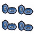 thumbnail image 1 of Pyle PL573BL 5 x 7 Inch 300 Watt 3 Way Triaxial Car Speakers, Blue (8 Speakers), 1 of 2