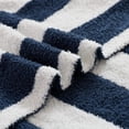 thumbnail image 3 of Mainstays Cozy Throw Navy Stripe, 3 of 8