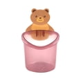 thumbnail image 1 of Adorable Bear Hug No Drill Wall Mounted Toothbrush Holder Bathroom Organizer With Toothpaste Shelf and Drying Rack, 1 of 3