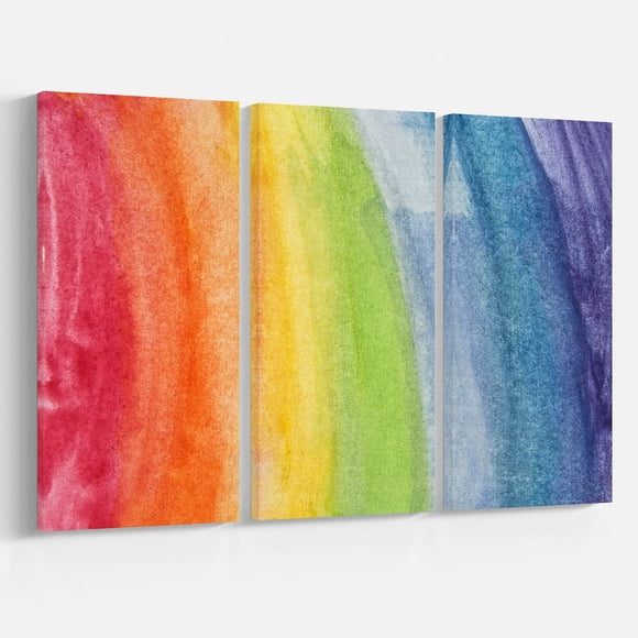 Oneida Design Art Flowing Rainbow Colors Canvas Print