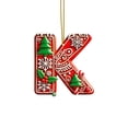 thumbnail image 2 of Hbdhejl 26 Pcs Lettres Rouges Décorations de Sapin de Noël Lettres de Canne de Bonbon avec Motif de Baies Mini Alphabet Ornements Suspendus Fête Maison Sapin de Noël Acrylique 2D, 2 of 4
