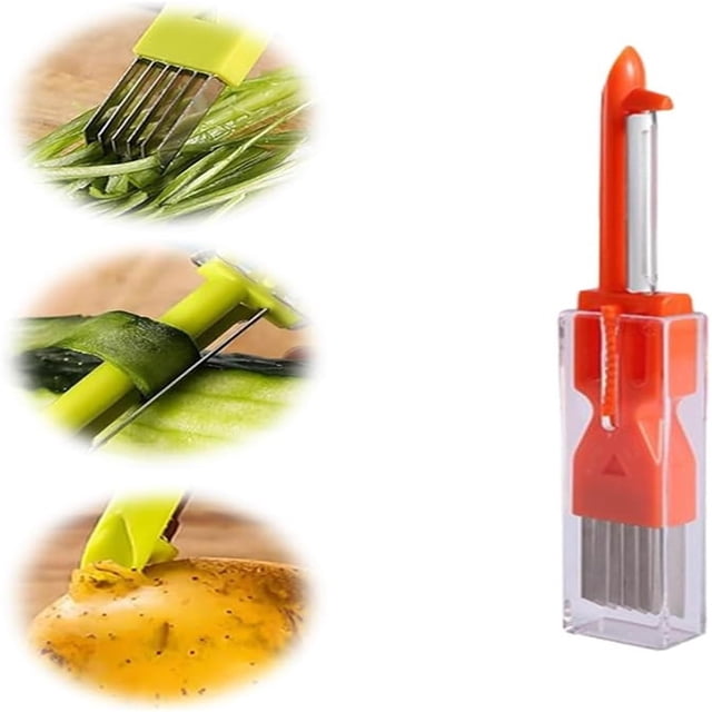 WIFKLSIIPG New Multifunctional Stainless Steel Onion Slicer Sharp Onion Slicer Portable Manual Onion Slicer for Household Use Suitable for Kitchens and Restaurants(Orange)