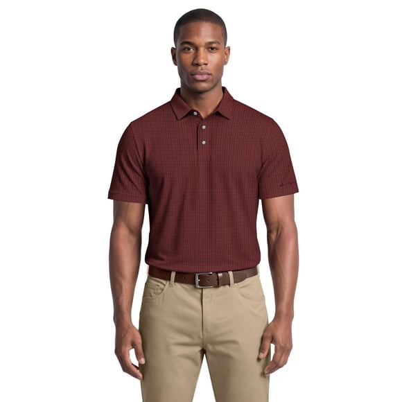 Ben Hogan Performance Men's Two Color Jacquard Golf Short Sleeve Polo Shirt