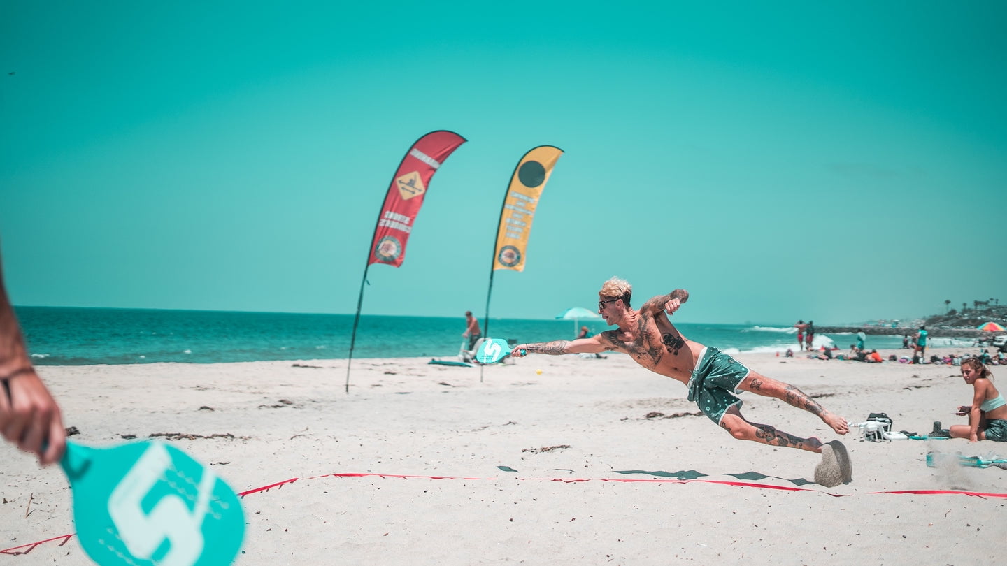 Speedminton Beach Paddle Set, 2-Player Outdoor Paddle Game