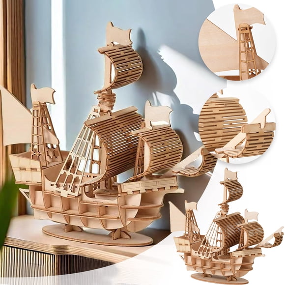 Jouet Casse-Tête Casse-Têtes en Bois 3D pour Adultes Kit de Modèle et Décoration de Chambre Bricolage Jouets Éducatifs de Bureau Fin