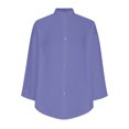 thumbnail image 5 of Timegard Chemises pour Femmes en Coton et Lin, Boutonnées, Col à Revers, Manches 3/4, Blouse Automne avec Poches, 5 of 5