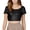 Black, variant on JIRNDf Shirts For Women Summer Tops Trendy Sexy Sparkling Sequins Backless Crop Multicolor Womens Blouse Casual Tunic Tops Gold XXL