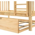 thumbnail image 2 of BEDSMART Solid Wood Twin Over Twin Bunk Bed With Trundle | Natural, 2 of 2