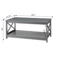 thumbnail image 4 of Convenience Concepts Oxford Table Basse avec Deux Niveaux d'Étagères, Gris, 4 of 9