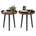thumbnail image 1 of Costway 2 PCS Round Side Table Sofa Coffee End Accent Table Nightstand Home Furniture, 1 of 9
