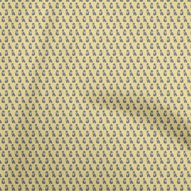 oneOone Rayon Pale Yellow Fabric Animal Craft Projects Decor Fabric Printed By The Yard 56 Inch Wide