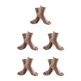 thumbnail image 1 of relayinert Soft Five Toe Socks Stretchable Cotton High Crew Socks Athletic Solid Socks Khaki 5Set, 1 of 6