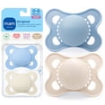 thumbnail image 1 of MAM Original Matte Pacifier (2 pack, 1 Sterilizing Pacifier Case), Pacifiers 0-6 Months, Baby Boy Pacifier, Best Pacifiers for Breastfed Babies, Sterilizing Storage Case, 1 of 8