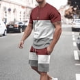 thumbnail image 1 of Weiqiqre Men's 2 Piece Outfits Short Sets Short Sleeve T Shirt and Track Shorts Set, 1 of 7