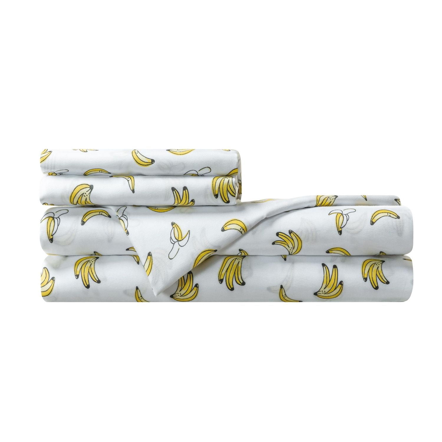Ensemble de draps en microfibre doux et facile d'entretien Mainstays banane, lit 1 place - Rentrée des classes!
