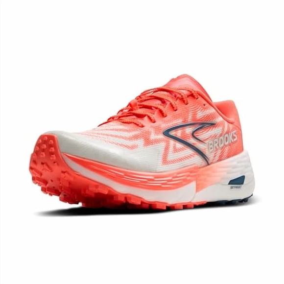 Brooks Chaussure de Course sur Sentier Catamount 4 Vitesses pour Femmes - Bit of Blue/Flame/Legion Blue - 7.5 Moyen