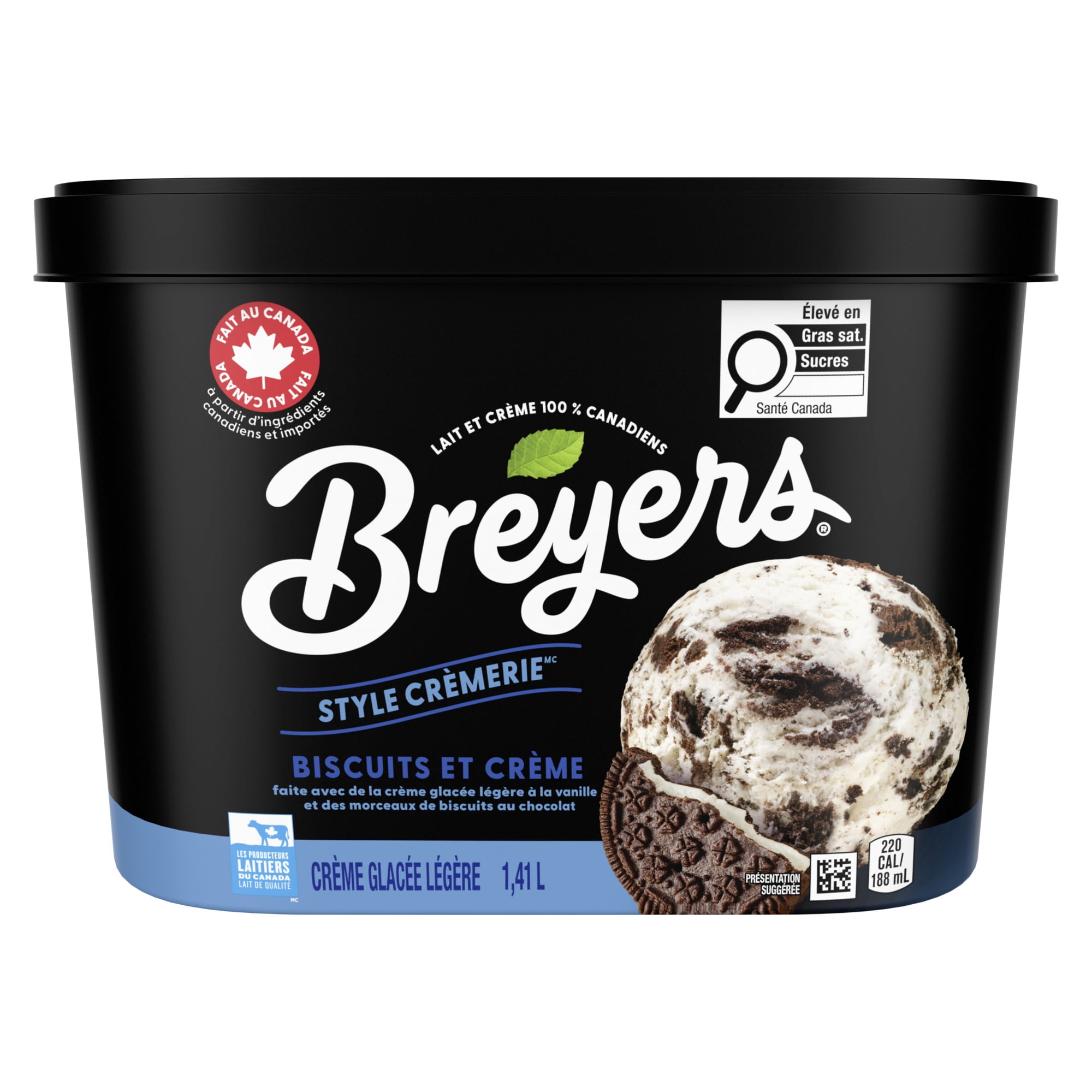 Breyers Cookies & Cream Light Ice Cream, 1.41 L