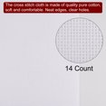 thumbnail image 4 of Unique Bargains 2Pieces 14 Count Cross Stitch Cloth 20 by 28 Inch Embroidery Fabric, White, 4 of 6