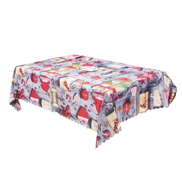 Decorative Christmas Tablecloths Cartoon Home Party Decorations Festival Table Cover