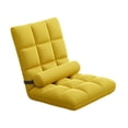 thumbnail image 1 of Flynix Chaise de Sol Inclinable Rembourrée Réglable Canapé Pliant avec Soutien Dorsal Respirant Jaune, 1 of 10