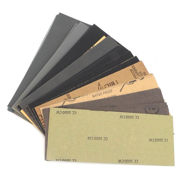 Wet/Dry Sandpaper Set Abrasive Paper Kit Sanding Sheets Burnishing Tool 93*230mm (90pcs)