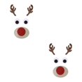 thumbnail image 2 of Transemion Festive Décor Christmas Window Sticker With Adorable Cute Cloth Christmas Window Stickers Door Decal Elk head 2Set, 2 of 6