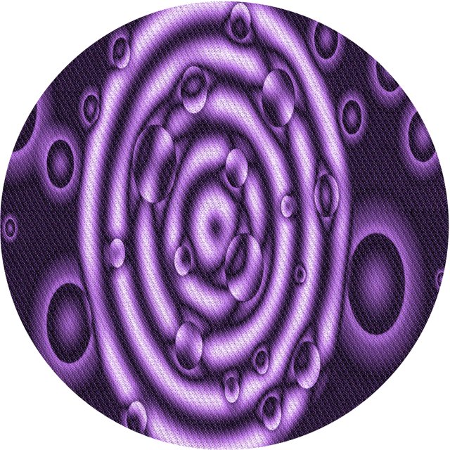 Ahgly Company Tapis de Zone Rond Transitionnel Violet pour Intérieur Lavable à la Machine, 8 Pieds Rond