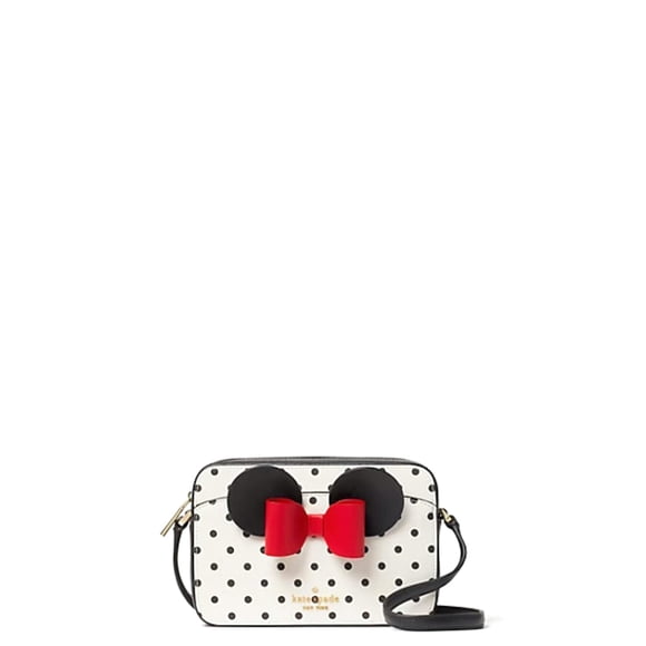 Kate Spade X Disney Minnie Mouse Polka Dot Crossbody Camera Bag (White Multi)