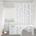 thumbnail image 1 of Sentmoon Rideau de Douche Blanc le Rideau de Douche en Matériau EVA A du Poids au Bas le Rideau de Douche Est Imperméable et Ne Nécessite Pas de Perçage Il Est Équipé de Crochets Blanc, 1 of 8