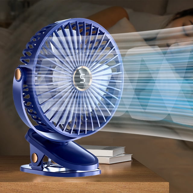 Limited Time Deal Iumwxz New USB Small Fan Elementary School Dormitory Portable Mini Charger Table Clip Home Fan Portable Fan Digital Display Version Rechargeable Fan Apartment Essentials