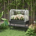 thumbnail image 2 of Outsunny Bac de Jardin Surélevé en Métal avec Housse, Noir, 2 of 10