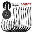 thumbnail image 2 of Box Of 100 Tubes Fu Wan Shi Fishing Hook With Barb Long Fishing Crooked Mou R1G6, 2 of 6