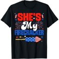 thumbnail image 1 of T-Shirt Assorti pour Couples She's My Firecracker USA 4 Juillet - Blanc - m, 1 of 2