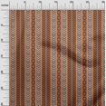 thumbnail image 3 of oneOone Silk Tabby Brown Fabric Geometric Craft Projects Decor Fabric Printed By The Yard 42 Inch Wide, 3 of 4