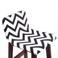 thumbnail image 2 of Chelsea Contemporary Wood/Fabric Barstool - Black/White Chevron, 2 of 2
