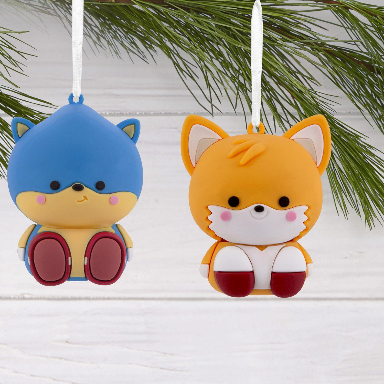 Décorations Hallmark de Noël (« Better Together », Sonic le hérisson et Tails, magnétiques), ensemble de 2