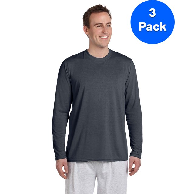 Gildan T-Shirt à Manches Longues Performance pour Hommes - G424 (Lot de 3)
