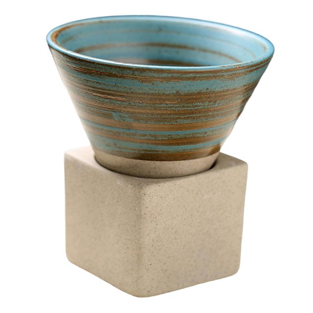 Tasse à Thé Fait Main Kung Tea Mug Fu Tea 100ml pour Amateur de Thé Intérieur Extérieur Bleu